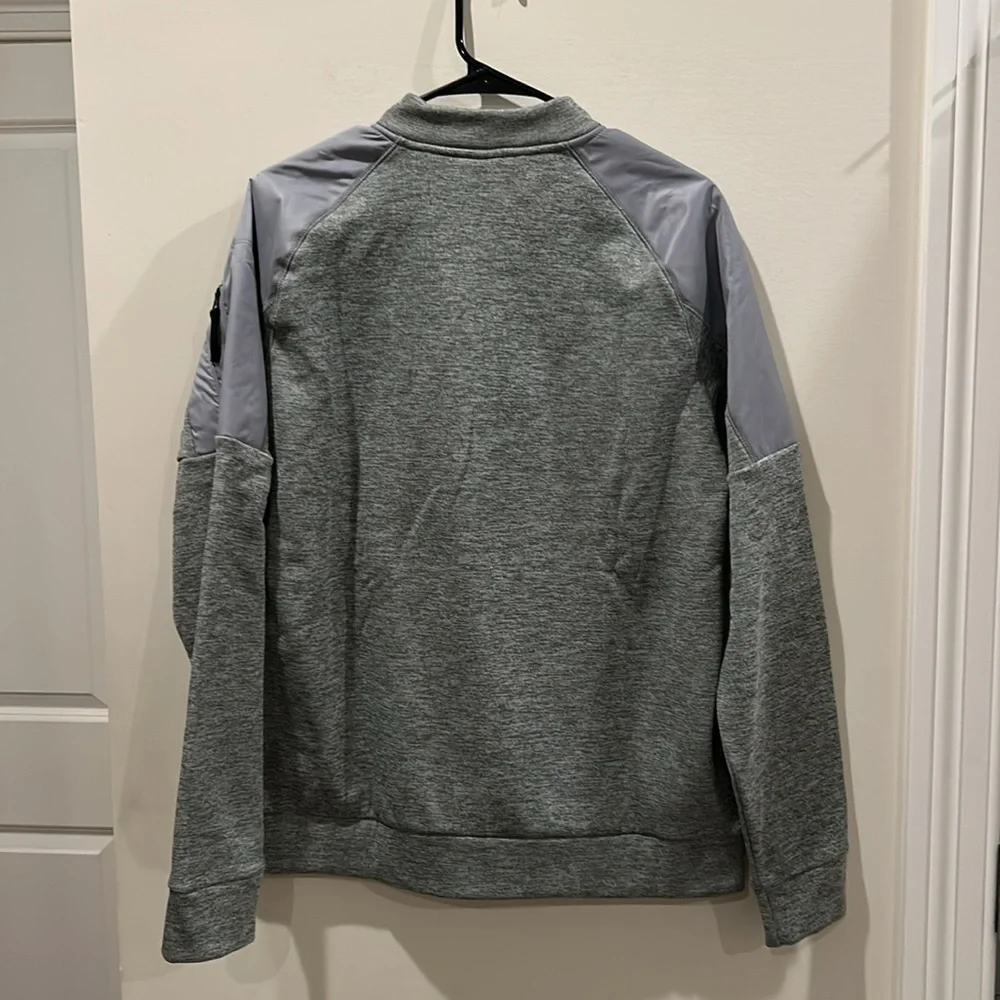 Nike Men’s Size Medium Therma-Fit Full‎ Zip Bomber Style Jacket in Gray NWT